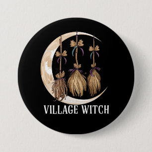 Dorf Hexengotik Okkult Wicca Landschaft Button