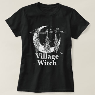 Dorf Hexengotik Okkult Wicca Landschaft T-Shirt