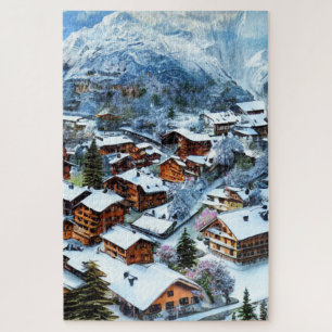Dorf in den Bergen Puzzle