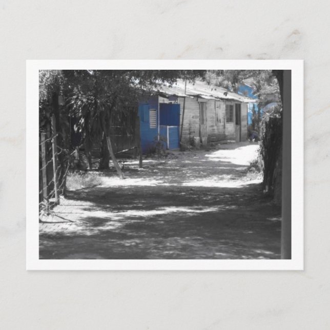 Dorf in der Dominikanischen Republik Postkarte (Vorderseite)
