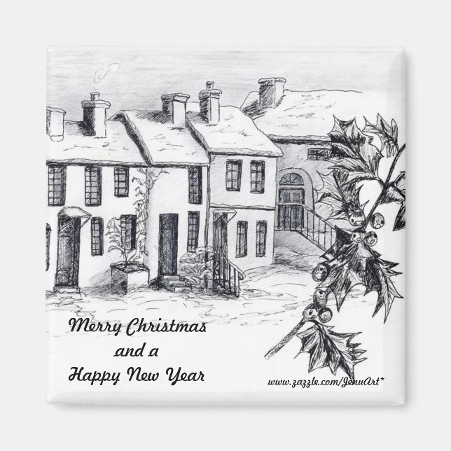 Dorf in Snow Magnet (Vorne)