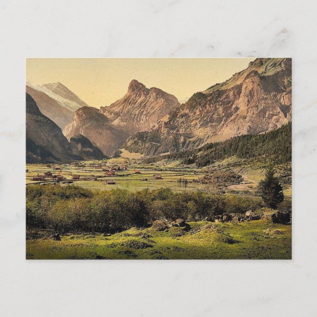 Dorf Kandersteg, Berner Oberland, Schweiz Postkarte (Vorderseite)