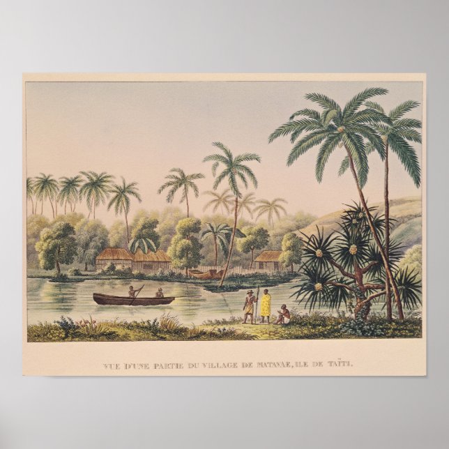 Dorf Matavae, Tahiti Poster (Vorne)