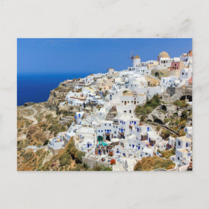 Dorf Oia auf der Insel Santorini, im Norden Griech Postkarte