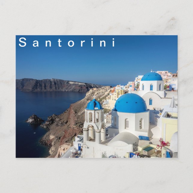 Dorf Oia in Santorini Postkarte (Vorderseite)
