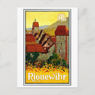 Dorf Riquewihr, Elsass, Frankreich, Vintage Postkarte