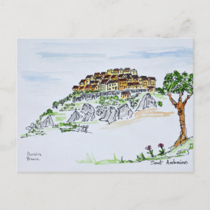 Dorf Sant'Antonino   Korsika, Frankreich Postkarte