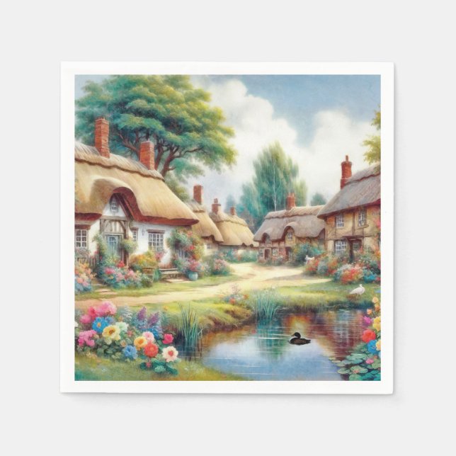 Dorf Serviette (Vorderseite)