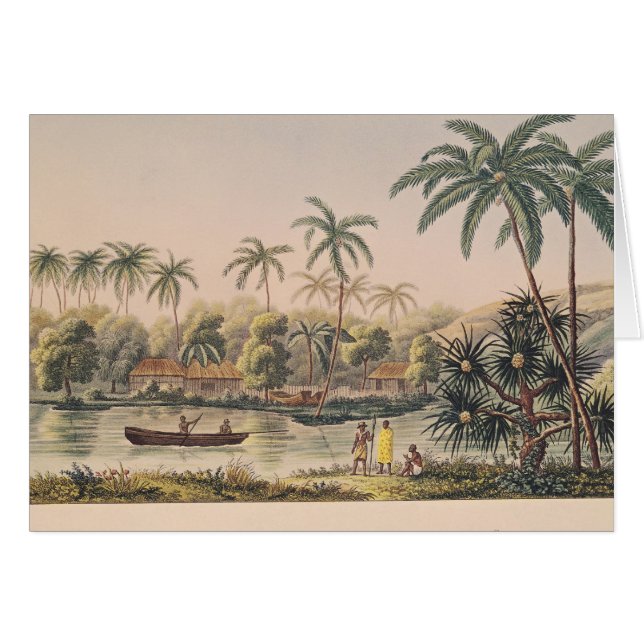 Dorf von Matavae, Tahiti (Vorderseite (Horizontal))