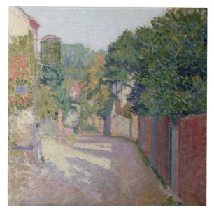 Dorf-Weg (Öl auf Leinwand) Fliese