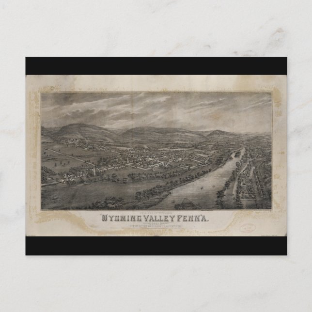 Dorf Wyoming, Wyoming Valley Pennsylvania Postkarte (Vorderseite)