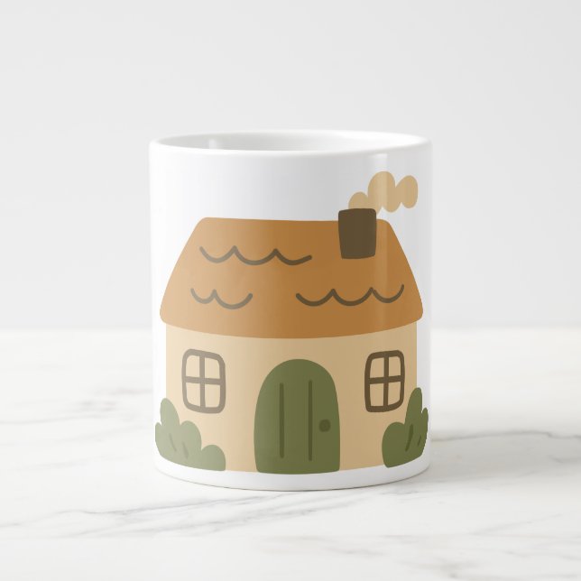Dorf, Zuhause, ländlich Jumbo-Tasse (Vorderseite)
