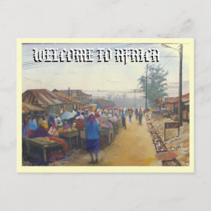 Dorfbewohner, WILLKOMMEN IN AFRIKA Postkarte