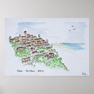 Dörfchen Cabris   Provence, Frankreich Poster