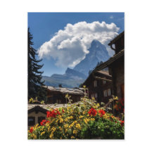 Dorfhäuser Matterhorn und Zermatt, Schweiz