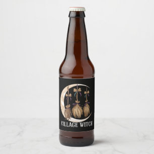 Dorfhexe Gothic Okkult Wicca Heidnische Natur Bierflaschenetikett