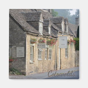 Dorfpub im Textmagneten der Cotswolds Magnet