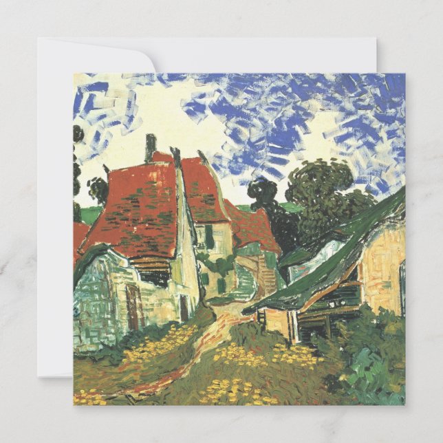 Dorfstraße in Auvers von Vincent van Gogh (Vorderseite)