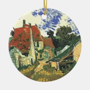 Dorfstraße in Auvers von Vincent van Gogh Keramik Ornament