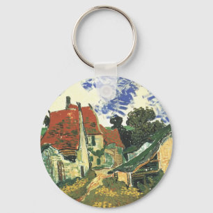 Dorfstraße in Auvers von Vincent van Gogh Schlüsselanhänger