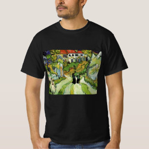 Dorfstraße und Treppen Auvers, Figuren T-Shirt