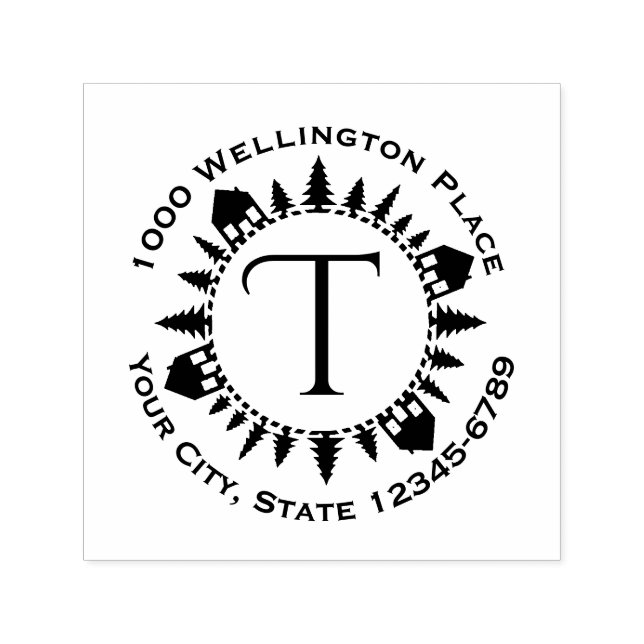 Dorfzirkel Monogramm Permastempel (Design)