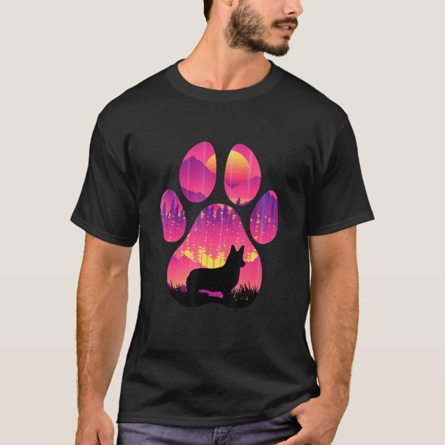 Dorgi Paw Mom Dad Dog  Women Men T-Shirt (Vorderseite)