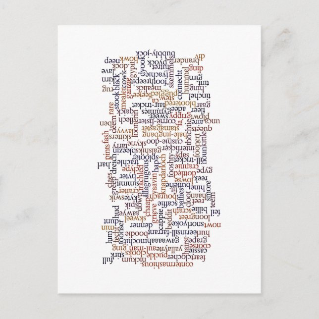 Doric Word Map Postkarte (Vorderseite)