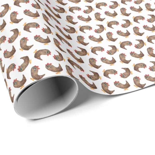 Doris des Hundes Spielzeug-Huhn  Geschenkpapier (Rolleneckpunkt)