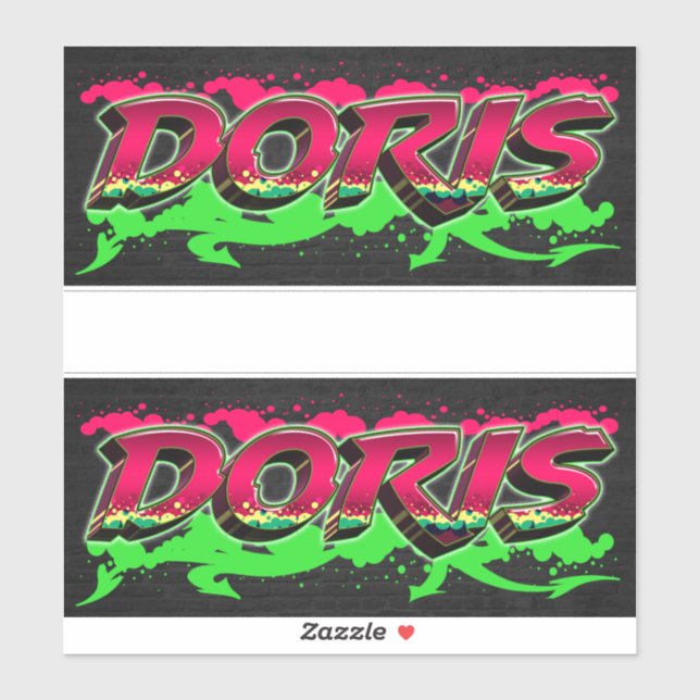 Doris Vorname Name Graffiti Aufkleber Sticker (Blatt)