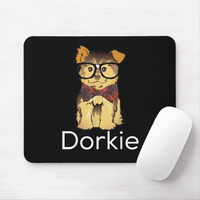 Dorkie Funny Dorky Yorkie Dog Mousepad (Mit Mouse)