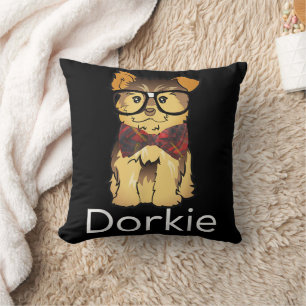 Dorkie Lustiger Dorky Yorkie Hund Kissen