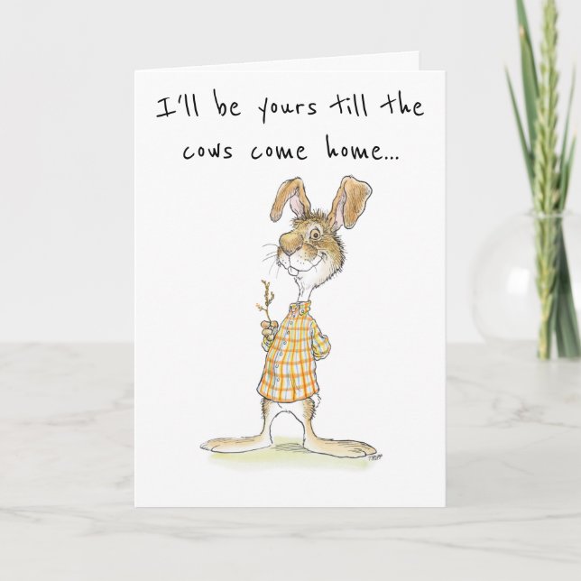 Dorky Rabbit Liebe Card Karte (Vorderseite)
