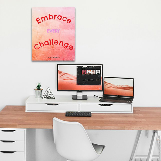 Dorm Decor Positive Vibe Zitat Custom Name Poster (Von Creator hochgeladen)