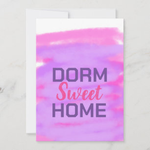 Dorm Swee Dorm Rosa lila Aquarelltext Einladung