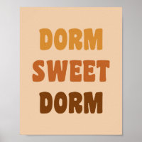 Dorm Sweet Dorm Brown Retro 70er Lettering