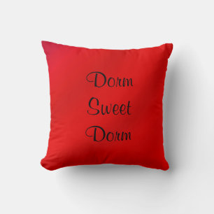 Dorm Sweet Dorm FUN Red Personalisiert Square  Kissen