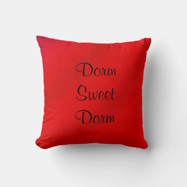 Dorm Sweet Dorm FUN Red Personalized Square  Kissen (Vorderseite)