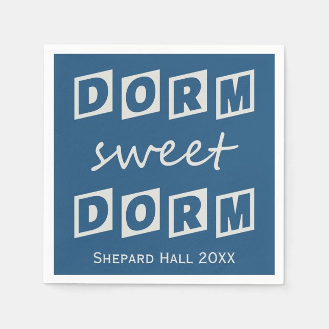 "Dorm Sweet Dorm"-Party-Papierservietten Serviette (Vorderseite)
