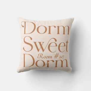 Dorm Sweet Dorm Zimmernummer Kissen