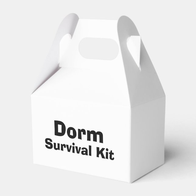 "Dorm" - Überlebenskits Geschenkschachtel (Vorderseite)