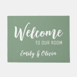 Dorm Zimmertür mit Namen(en) Fußmatte