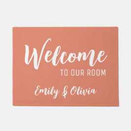 Dorm Zimmertür mit Namen(en) Fußmatte