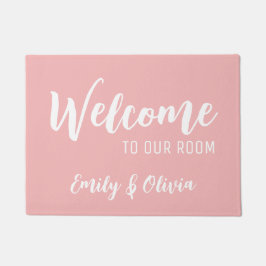 Dorm Zimmertür mit Namen(en) Fußmatte