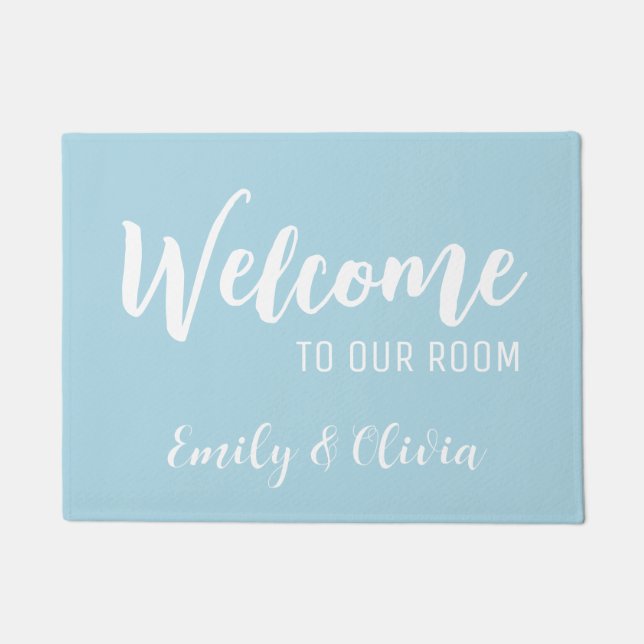 Dorm Zimmertür mit Namen(en) Fußmatte (Vorderseite)