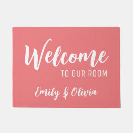 Dorm Zimmertür mit Namen(en) Fußmatte