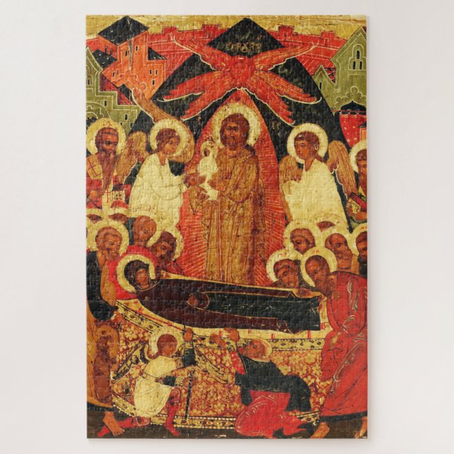 Dormition der Mutter Gottes orthodoxe Ikone Puzzle (Vertikal)