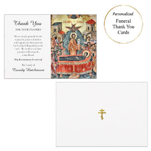 Dormition der Theotokos-Orthodoxen Beerdigung Dankeskarte