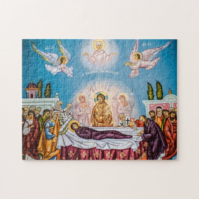 Dormition des Ikons Theotokos (Jungfrau Mary) Puzzle (Horizontal)