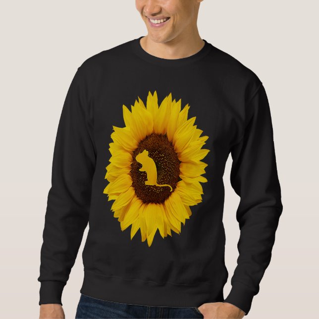 Dormouse  For Women Men Rodent Animal Sunflower Sweatshirt (Vorderseite)